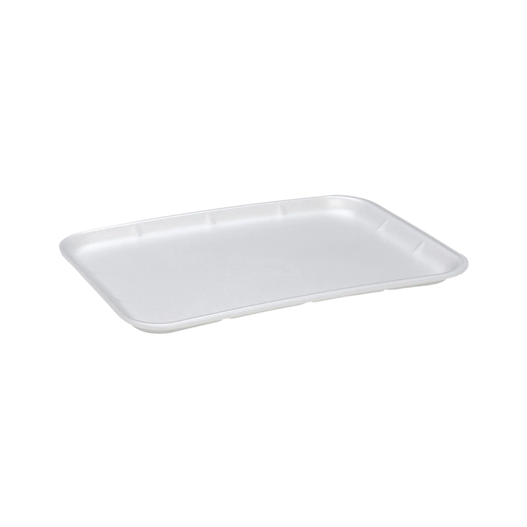 CKF 88140 #1216 white foam meat tray, 12 x 16 x 0.625 inches, shown empty on a white background