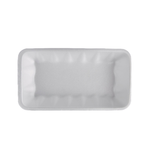 CKF 88141 #10K white foam meat tray, 10.75 x 5.75 x 2 inches, shown empty on a white background
