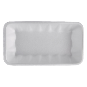 CKF 88141 #10K white foam meat tray, product photo with background removed