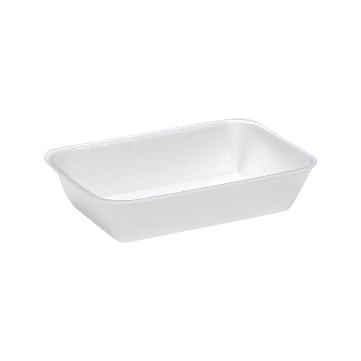 CKF 88146 #42P white foam meat tray, 8.25 x 5.375 x 1.75 inches, shown empty on a white background