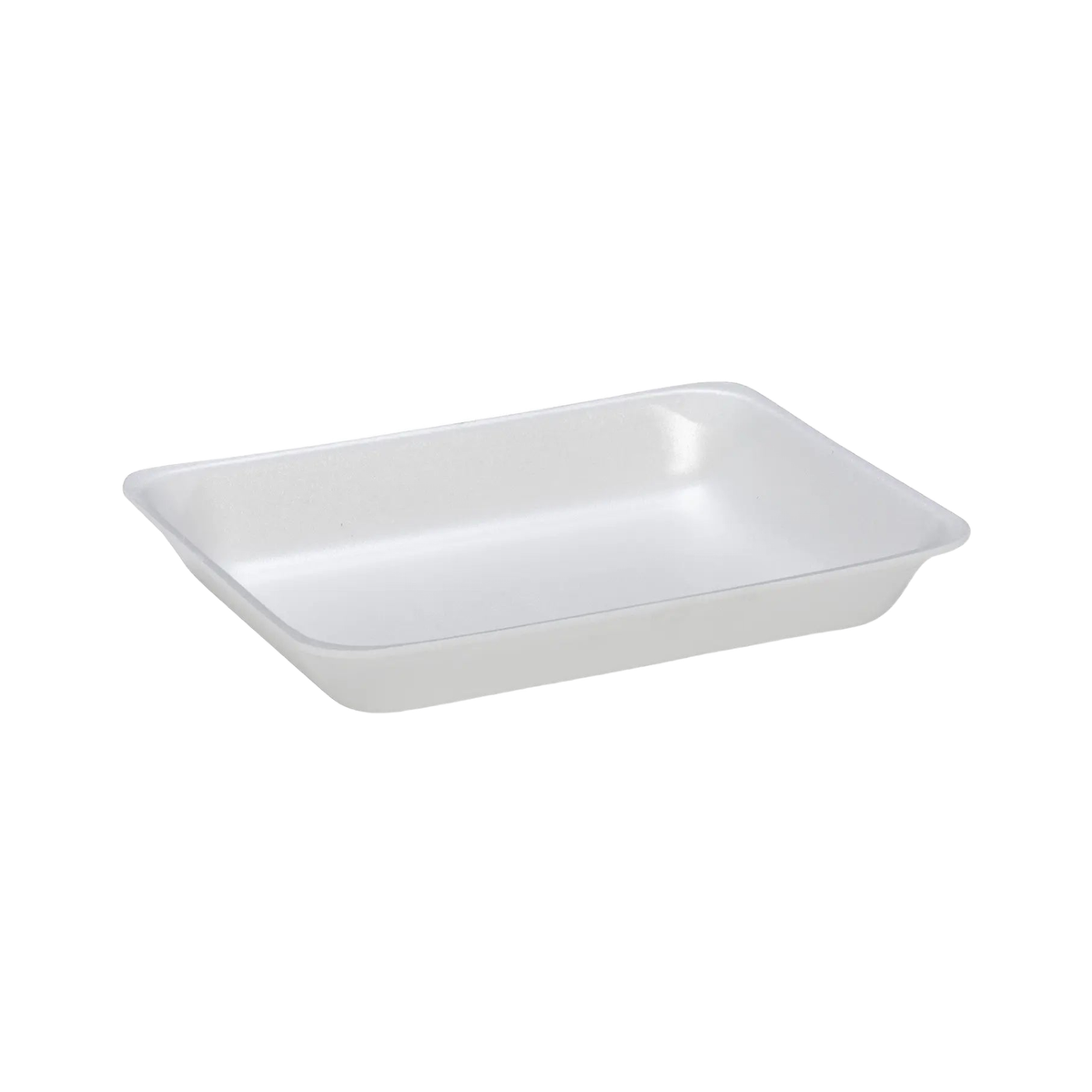 CKF 88151 #8DP white foam meat tray, 10.47 x 7.91 x 1.6 inches, shown empty on a white background