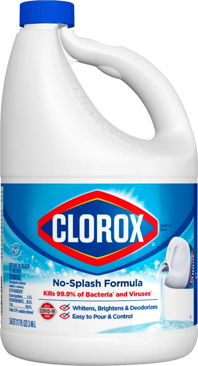 Clorox - Bleach Splash-less Regular Concentrated  77oz - Case of 6