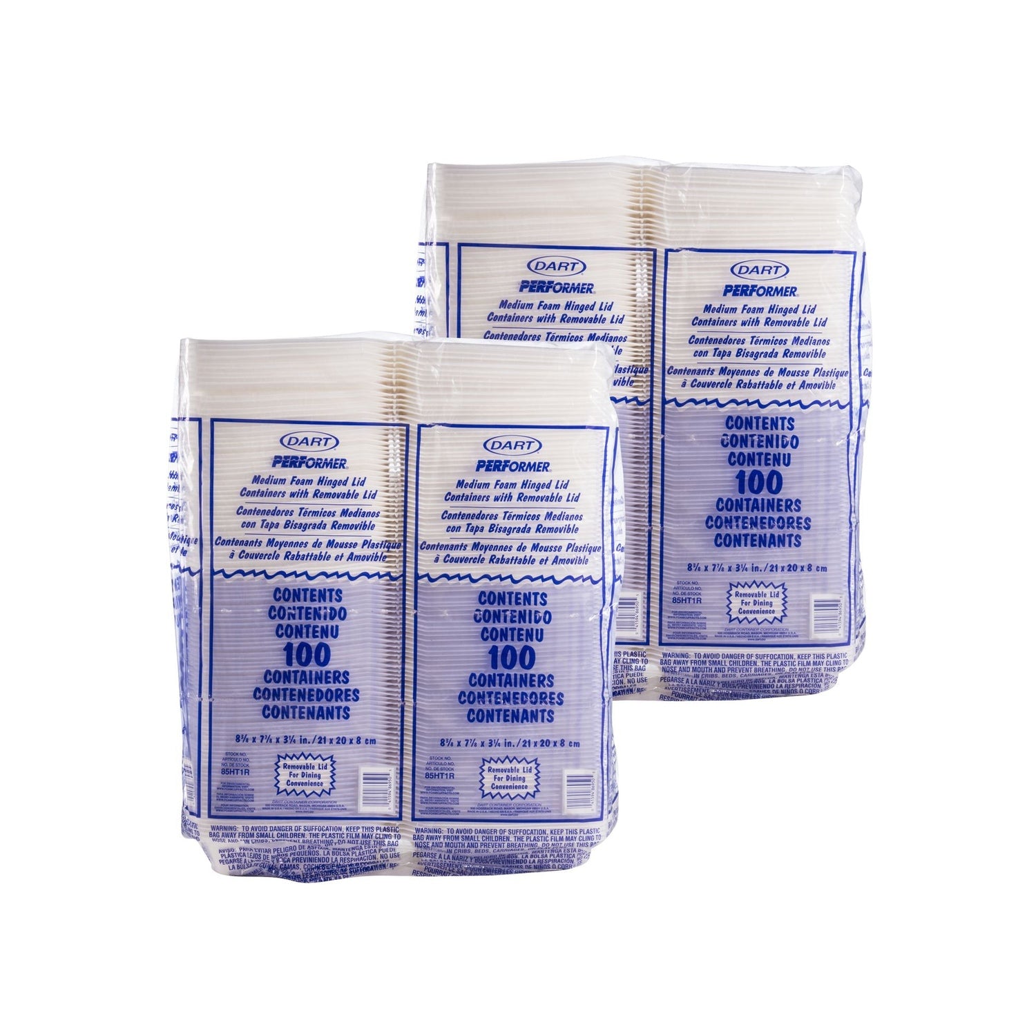 Dart 85HT1R packaged container sleeves shown together