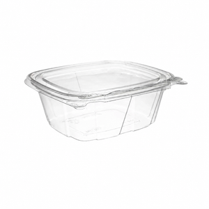 Dart CH12DEF empty ClearPac SafeSeal container, centered view