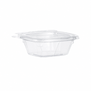 Dart CH4DEF empty ClearPac SafeSeal container, centered view