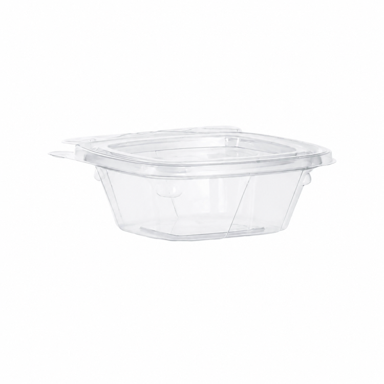 Dart CH4DEF empty ClearPac SafeSeal container, centered view