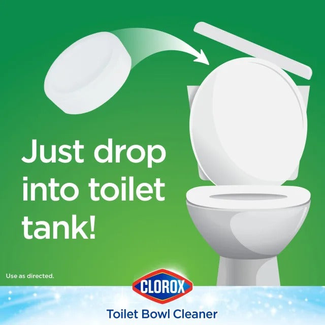 Clorox - Toilet Bowl Tablet Cleaner w/Bleach Unscented 3.5oz - Case of 6