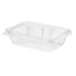 Inline Plastics Safe-T-Fresh TS20 20 oz. rectangular tamper-evident hinged container with flat lid, shown on a transparent background