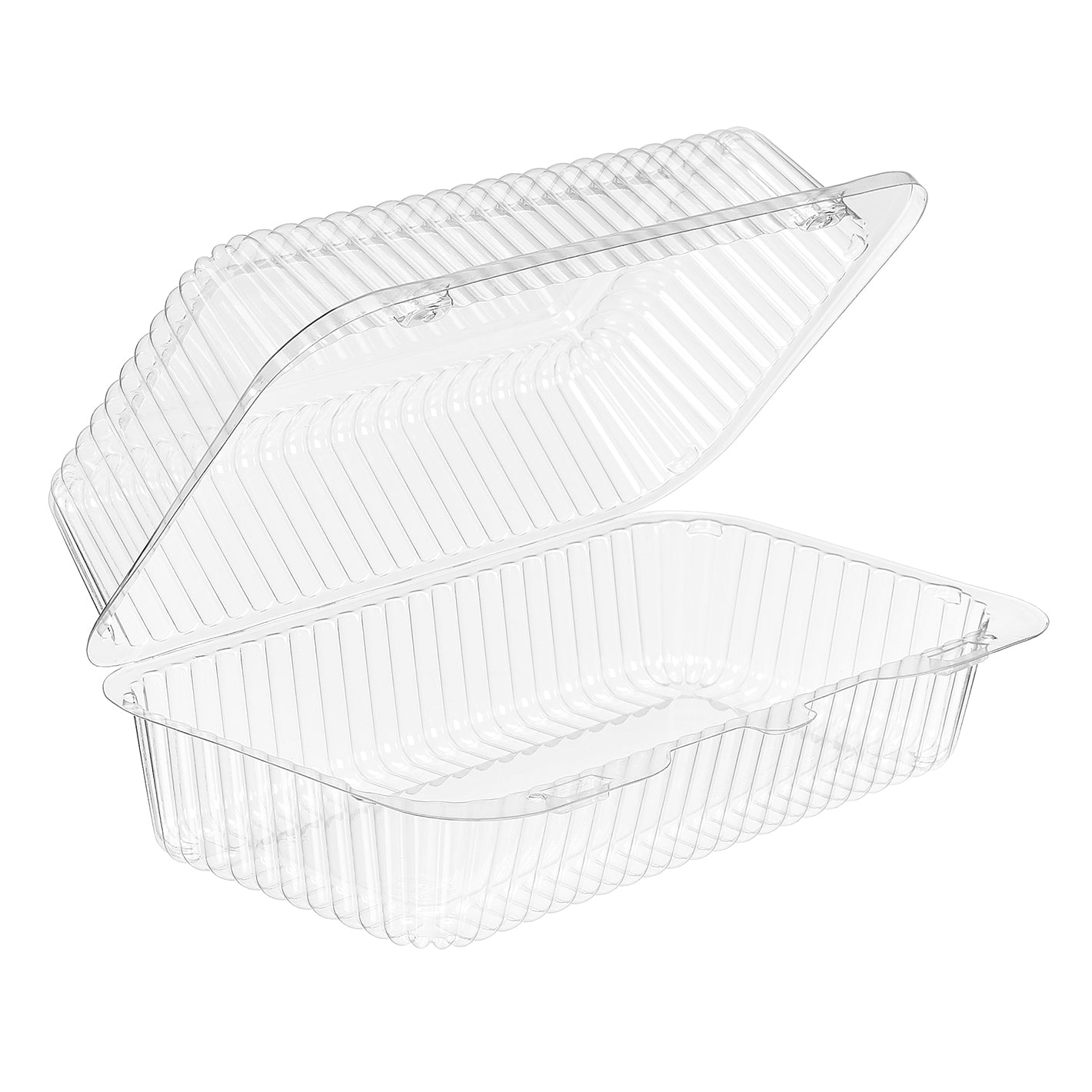Manufacturer photo of Inline Plastics SLP35 clear rectangular hinged clamshell container