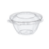 Empty Inline Plastics TS16RN clear 16 oz round tamper-evident container, full product view