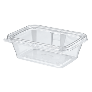 Empty Inline Plastics TS24 clear rectangular tamper-evident clamshell