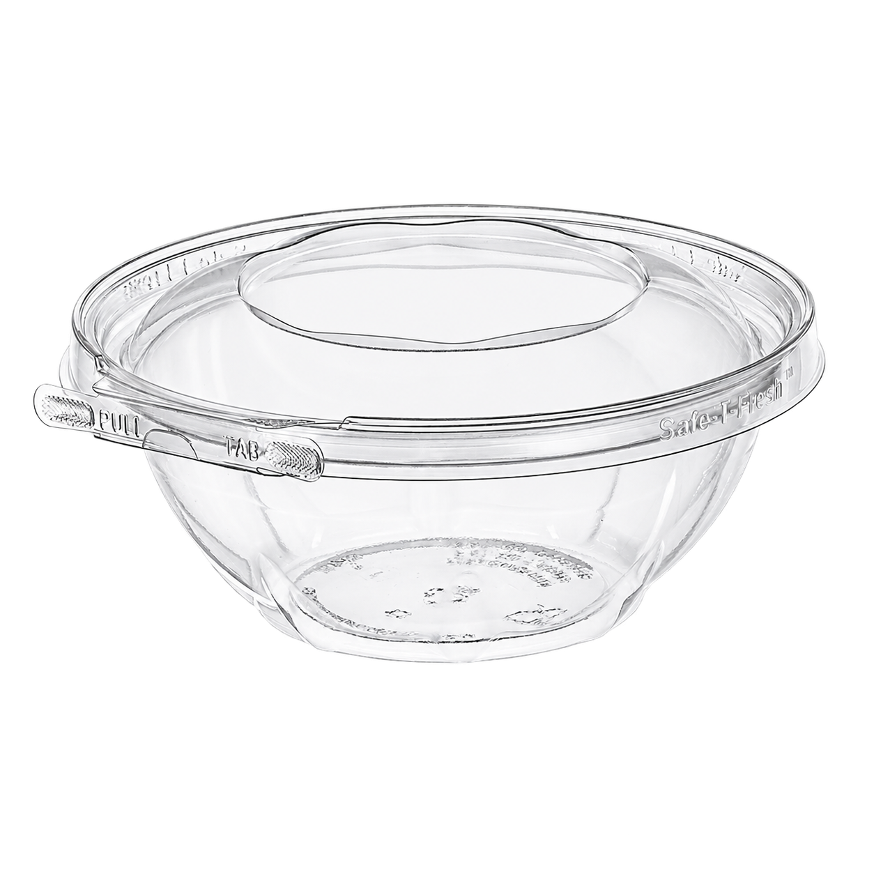 Empty Inline Plastics TS24RN clear round microvented tamper-evident bowl