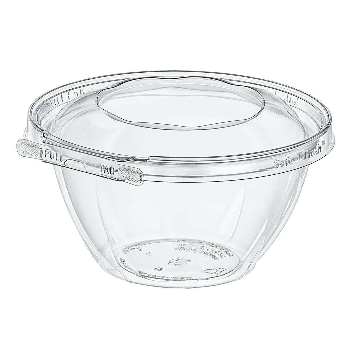 Empty Inline Plastics TS32RN clear round microvented tamper-evident bowl
