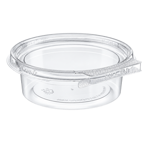 Inline Plastics TS4008R empty clear 8 oz round tamper-evident container