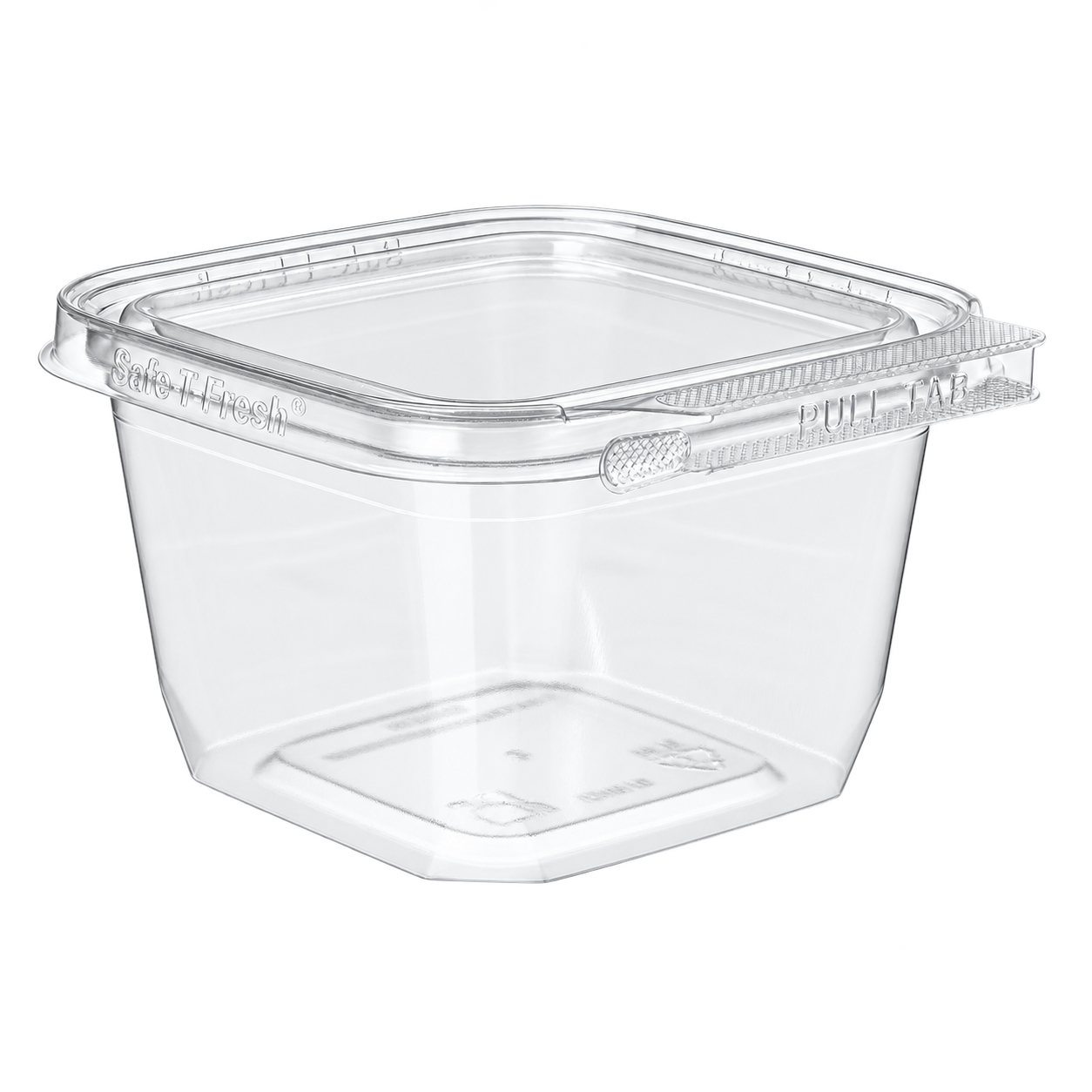 Empty Inline Plastics TS4016 clear 4 x 4 tamper-evident clamshell