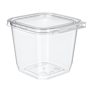Empty Inline Plastics TS4024 clear 4 x 4 tamper-evident clamshell