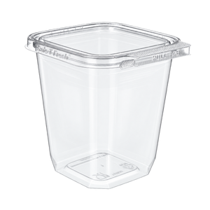 Empty Inline Plastics TS4032 clear tall 4 x 4 tamper-evident clamshell