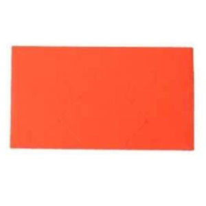 Monarch 1131 fluorescent red blank rectangular price label on a white background.