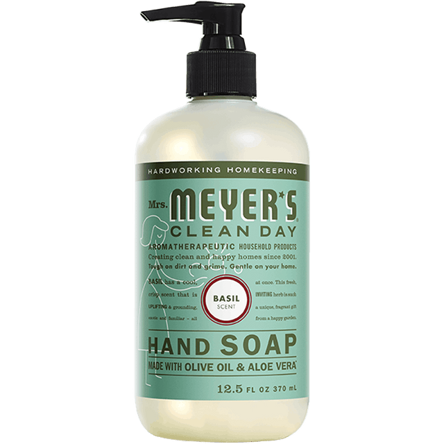 Mrs. Meyers Basil Liquid Hand Soap - Case of 6