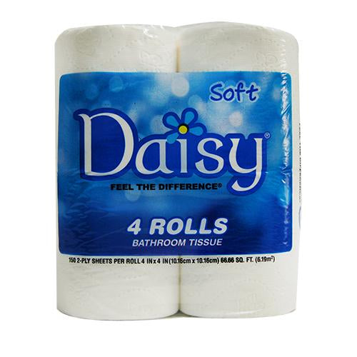 Daisy - 2-Ply Bathroom Tissue, 150 Sheets, 4 Pack - Case of 24