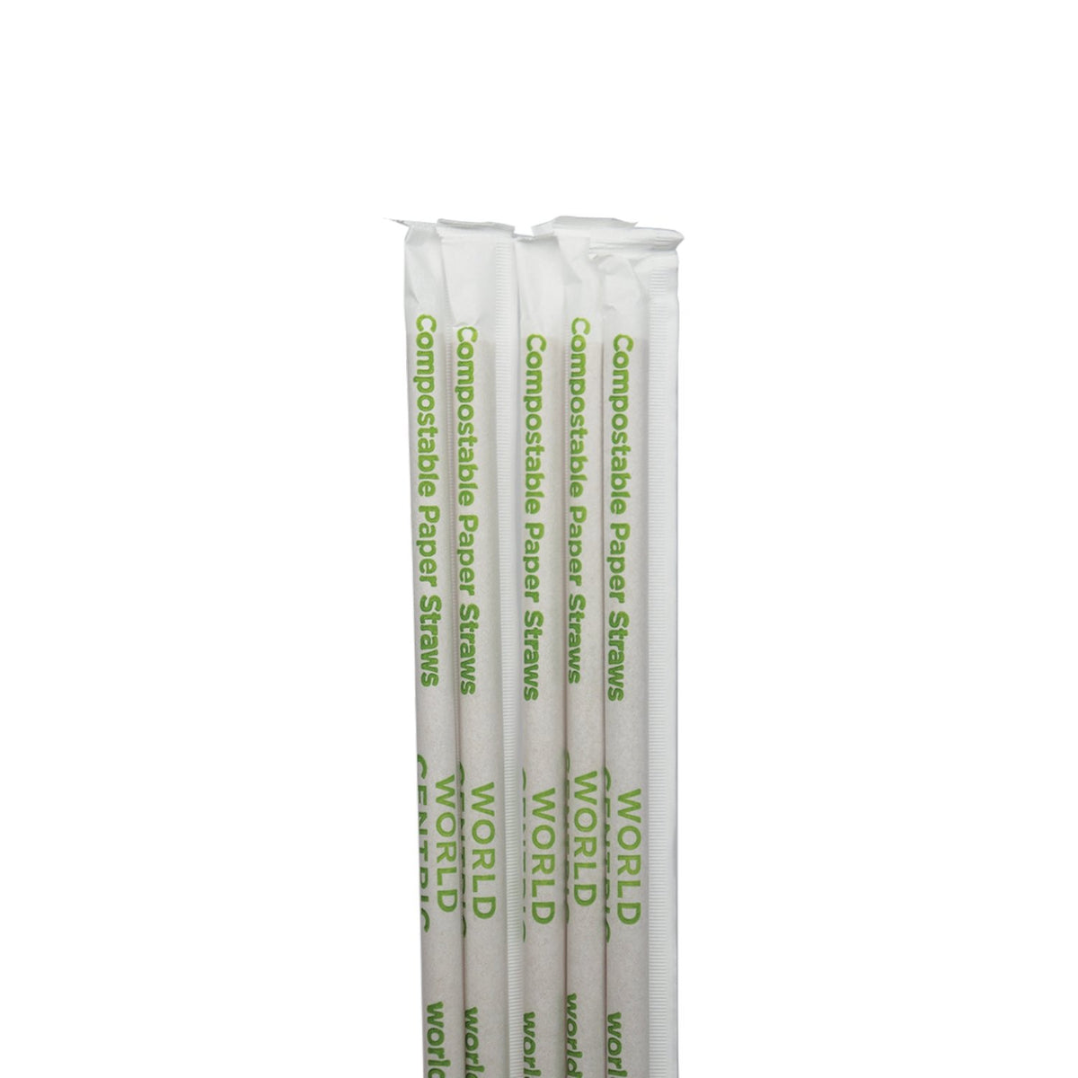 World Centric ST-PA-8W-K 8-inch individually wrapped kraft paper straw