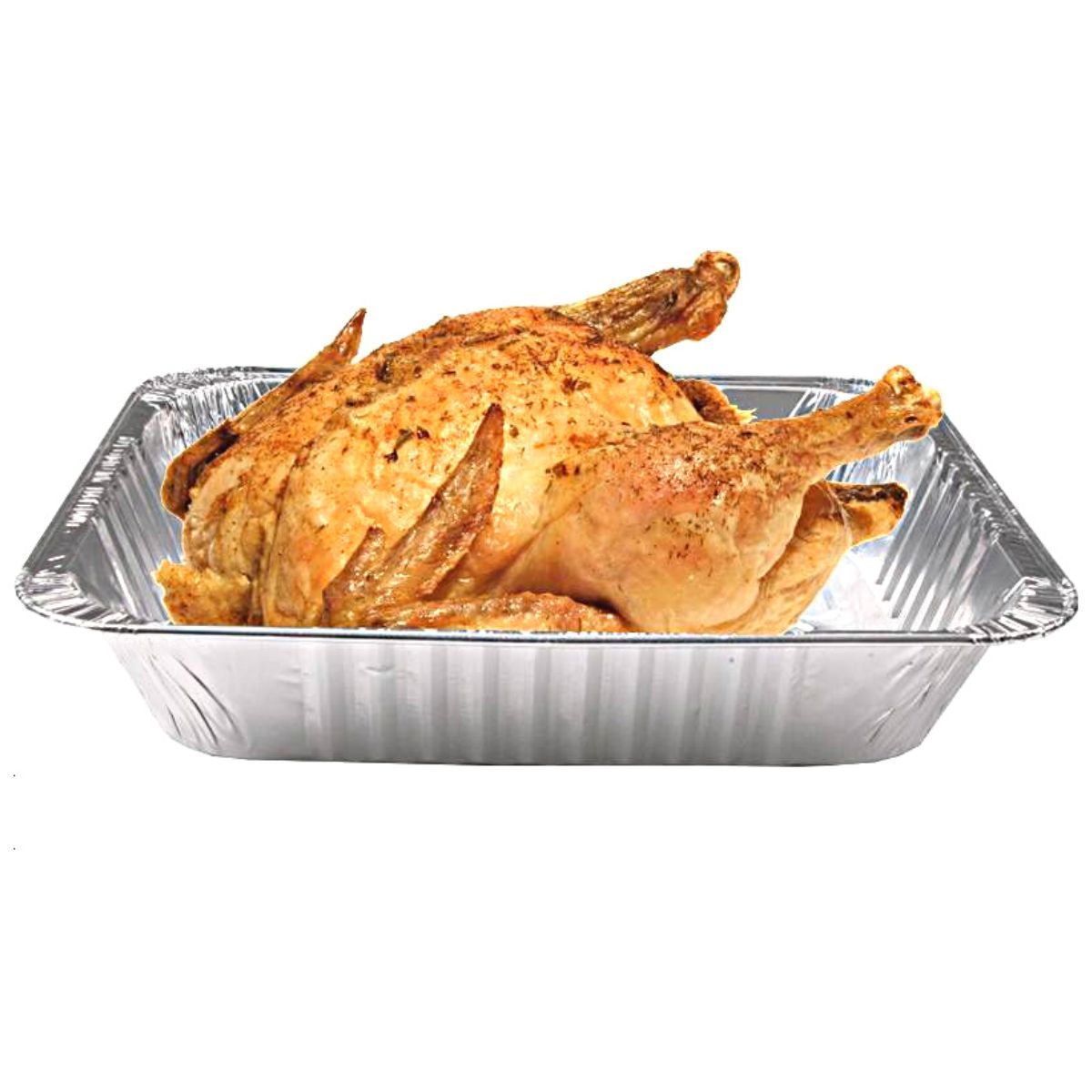 Durable Packaging - 16-1/4" x 11-3/4" x 2-9/64" Rectangular Foil Roast Pan - Case of 100