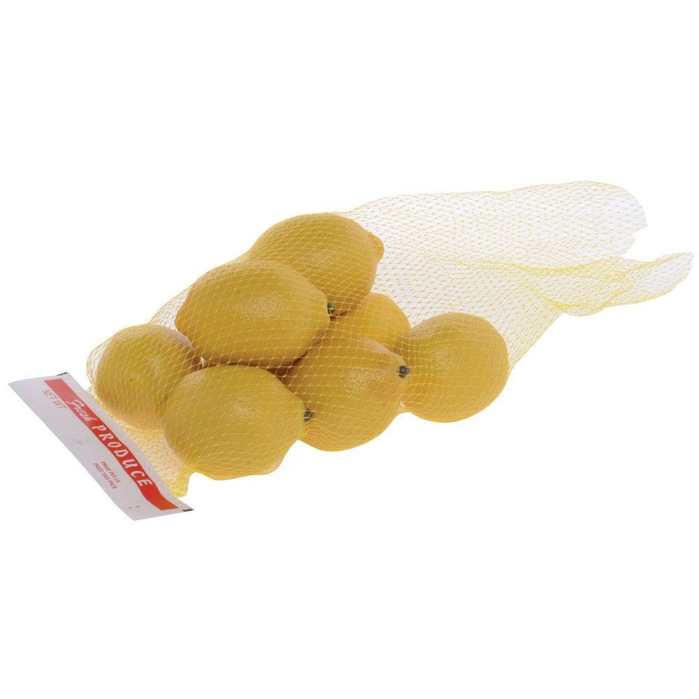Flavorseal - 17" x 5.5" Yellow Plastic Mesh Produce Bag- Case of 1000