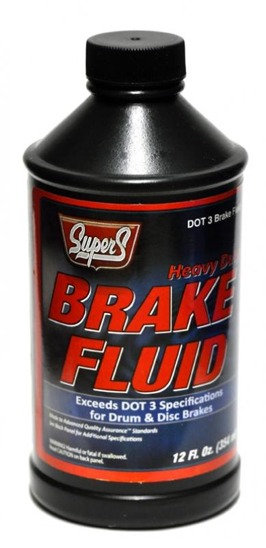 Super S - Heavy Duty DOT 3 Brake Fluid, 12oz - Case of 12