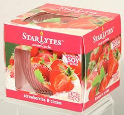 Candle Starlytes 3oz Strawberries & Cream 12/Cs