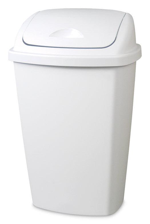 Sterilite 1088 - 13.2 Gal. SwingTop Wastebasket, White - Case of 4