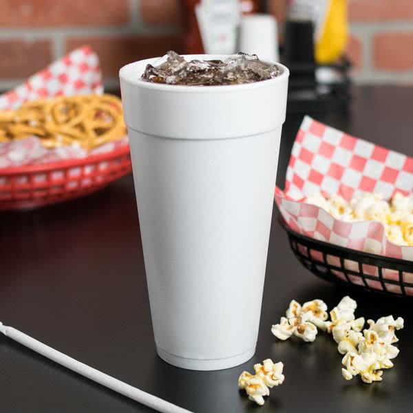 Dart 24J24 - 24oz Tall EPS Foam Cup, White - Case of 500