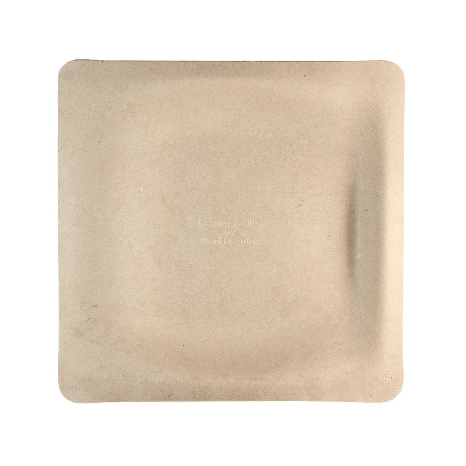 World Centric SQ-SC-9-LFS 9-inch unbleached fiber square plate
