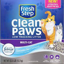 Fresh Step - Clean Paws Multi-Cat Scented Litter with Febreze, Clumping Cat Litter, 22.5 lb