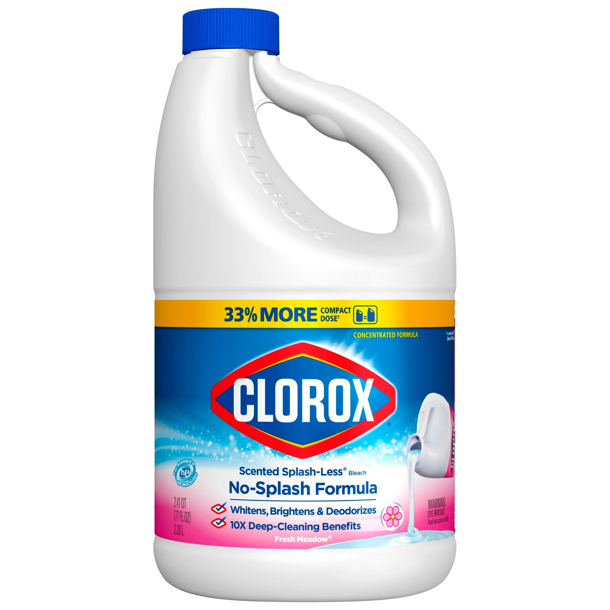 Clorox - Bleach Splash-less Fresh Meadow 77oz - Case of 6