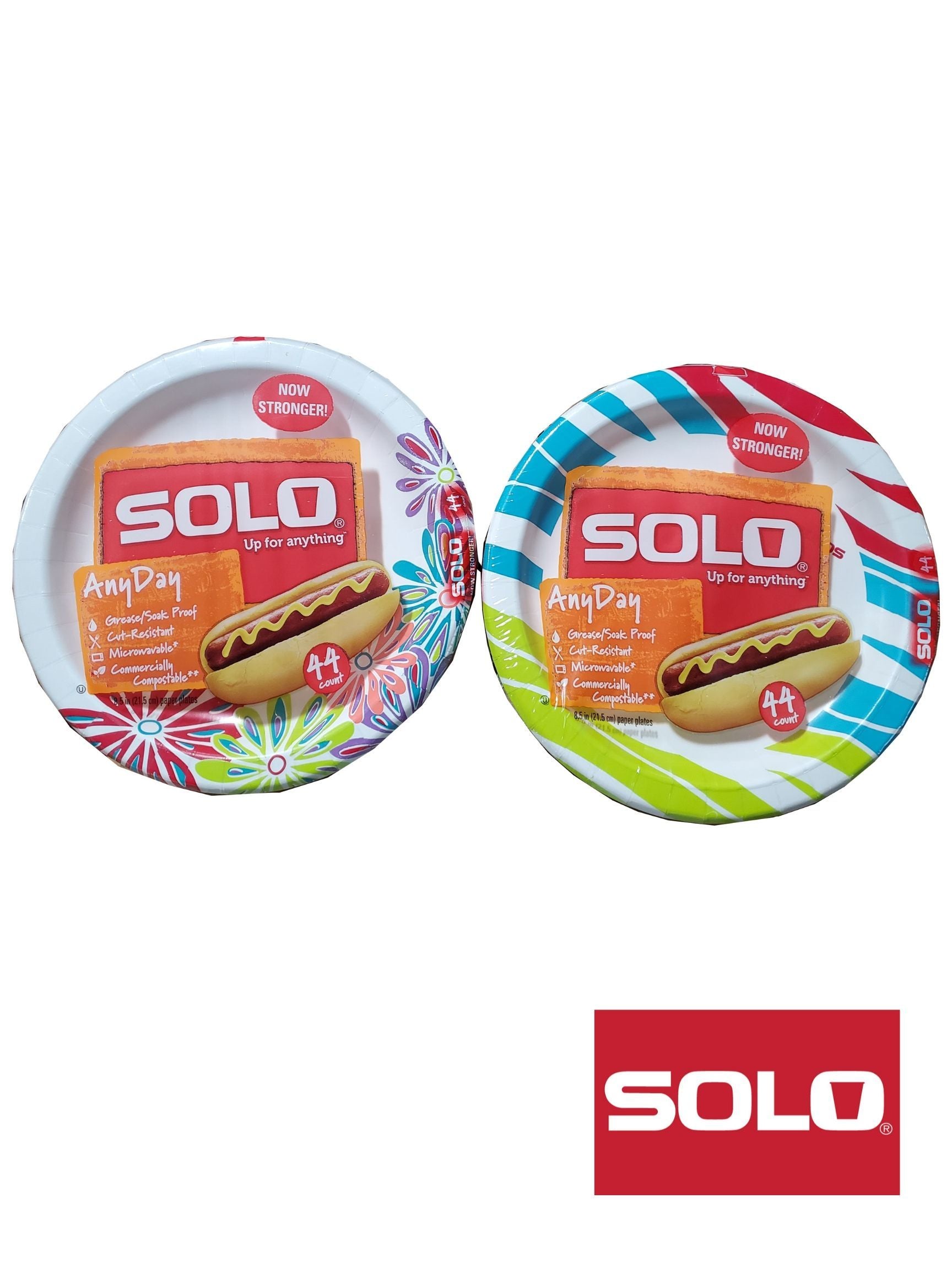 Solo RD9P-K1075 - AnyDay 8.5" Paper Plates, 44 Pack - Case of 12