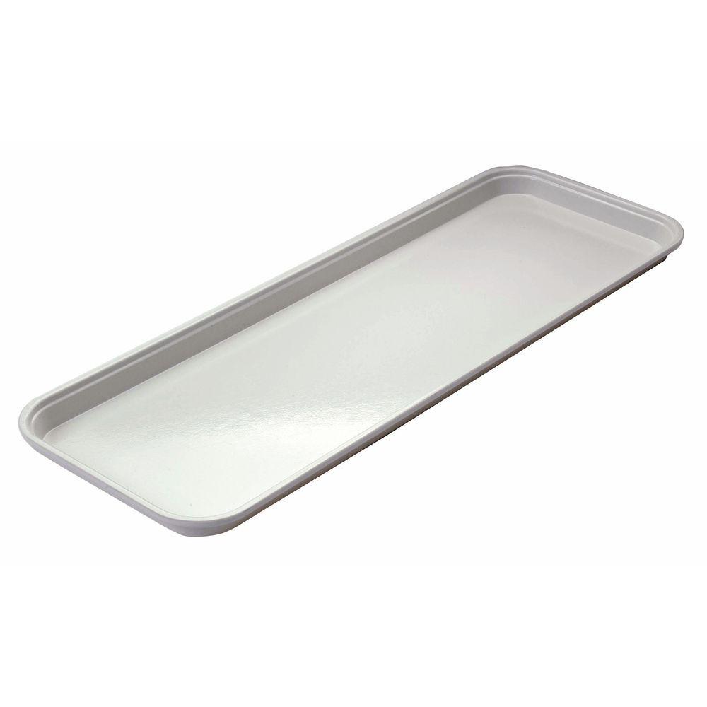 Hubert 85349 - Cambro White Fiberglass Market Display Tray - 25 1/2" x 9" x 1"