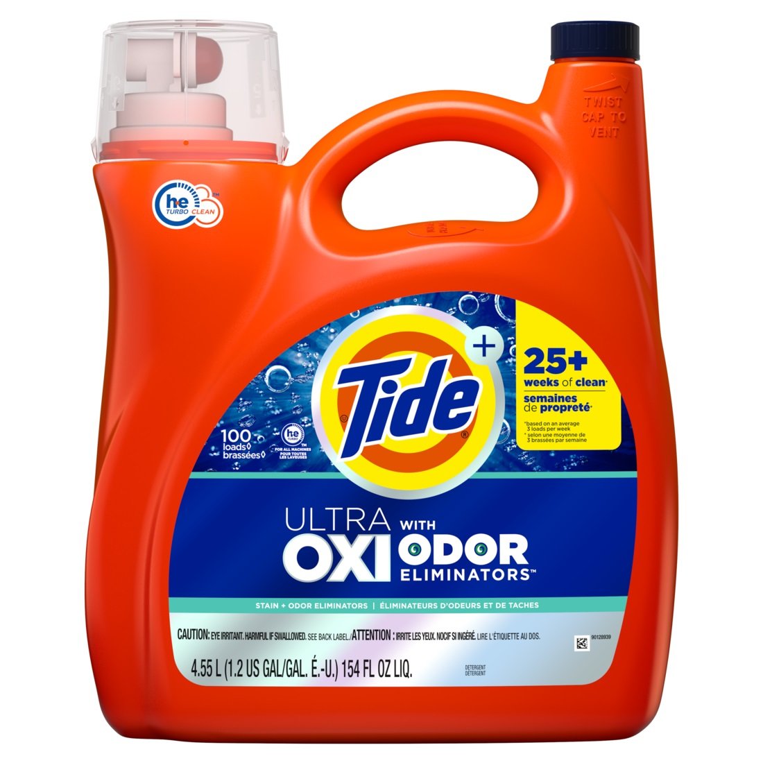 Tide - HE Compatible Liquid Laundry Detergent w/ Oxi Odor Eliminators 154oz - Case of 4