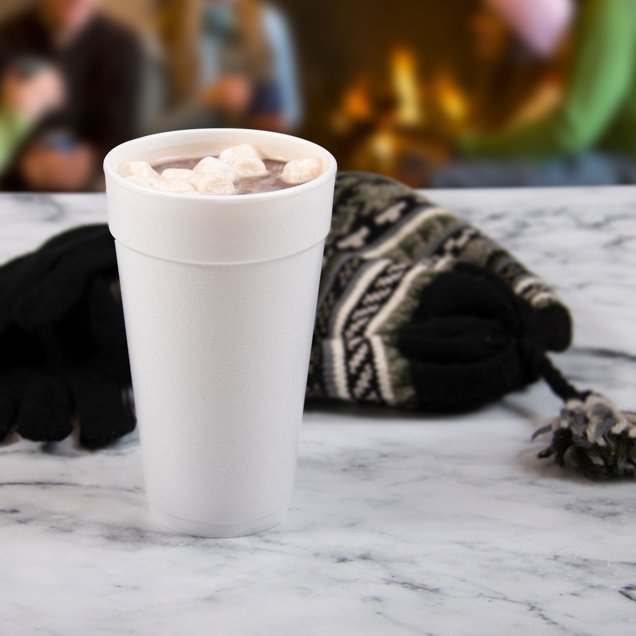 Dart 20J16 - 20 oz. White Foam Cup - Case of 500