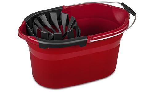 Sterilite 1129 - 17.5 Qt. Mop Bucket, Classic Red - Case of 4