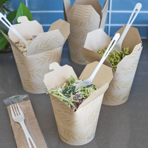 World Centric TO-NT-26T 26 oz NoTree tall paper take-out container