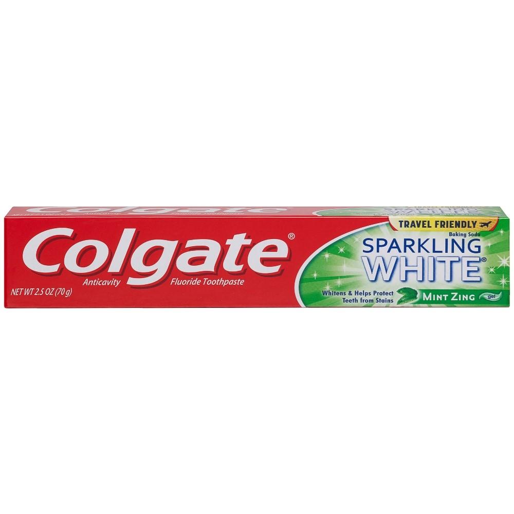 Colgate - Sparkling White Baking Soda Anticavity Fluoride Toothpaste, Mint Zing, 2.5oz - Case of 24