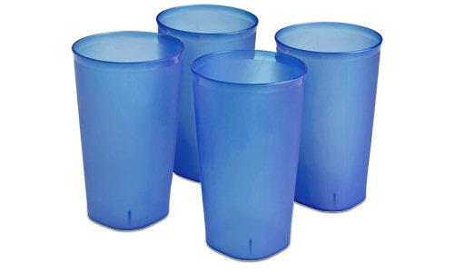 Sterilite 0924 - Set of Four 20 Ounce Tumblers, Turquoise Blue Tint - Case of 8