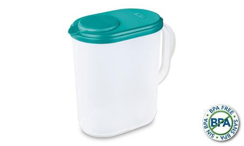 Sterilite 0490 - 1 Gal. Pitcher, Blue Atoll - Case of 6