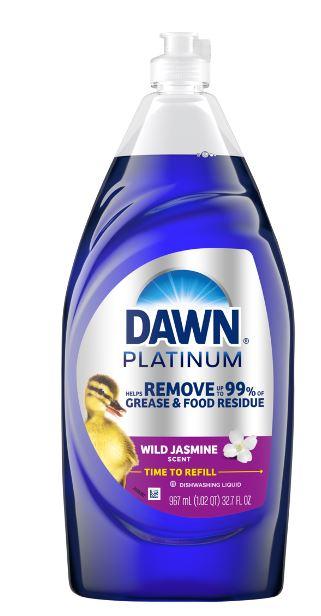 Dawn Platinum Liquid Dish Soap, Wild Jasmine Scent, 32.7 Oz - Case of 8