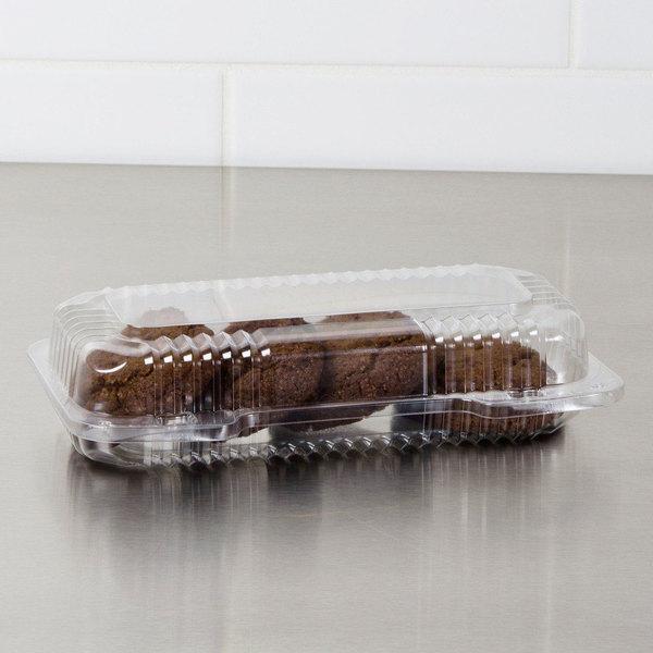 Food Tray 7.5" Oblong Clear Plastic - Case of 500 - 502056