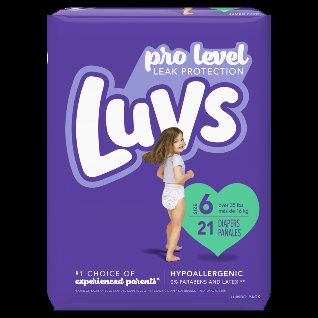 Baby Diapers Luvs Pro Level Leak Protection Size-6 21 Count - Pack of 4