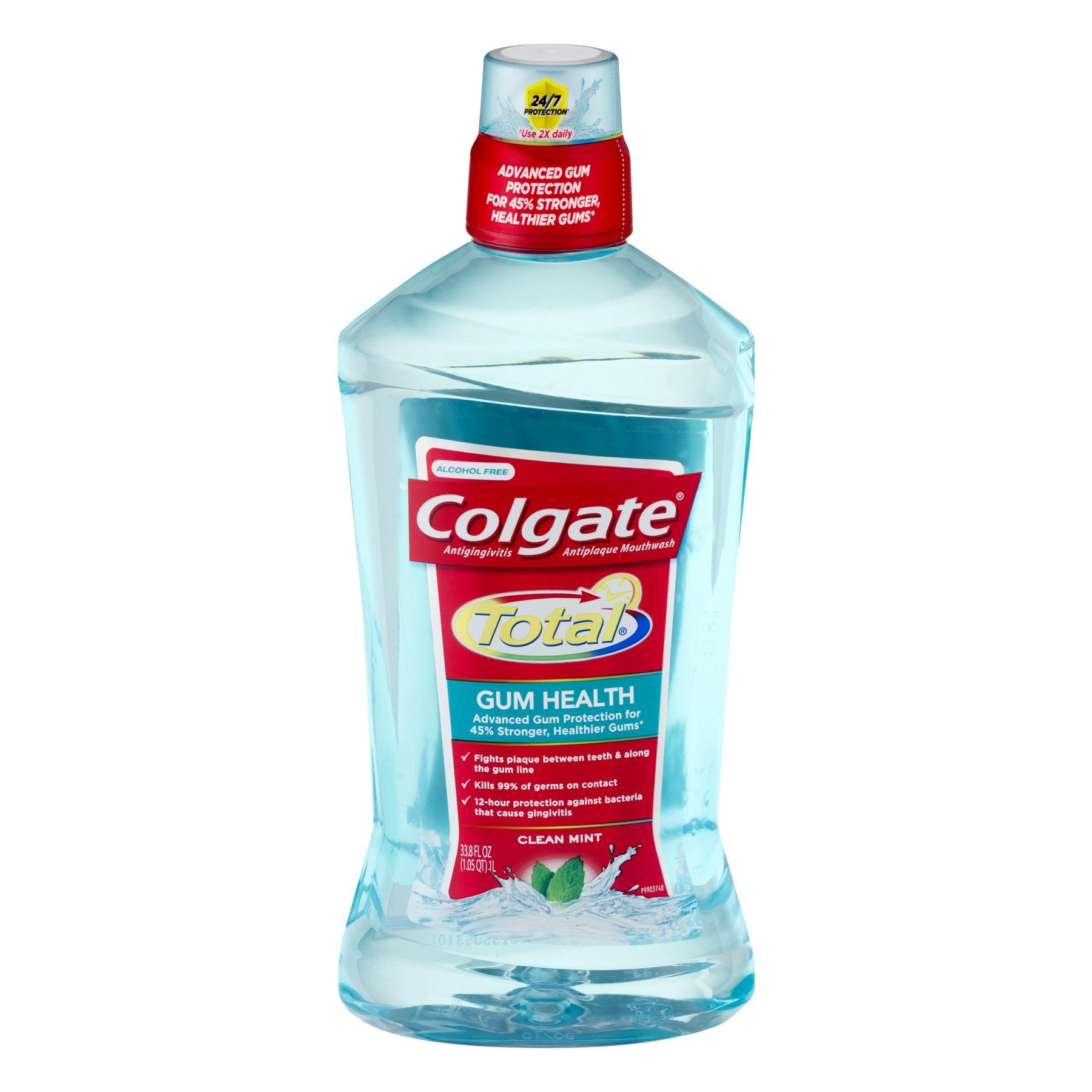 Colgate - Total Gum Health Mouthwash, Clean Mint, 1 Liter - Case of 6