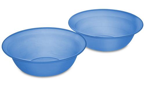 Sterilite 0717 - Set of Two 49 Ounce Bowls, Turquoise Blue Tint - Case of 12