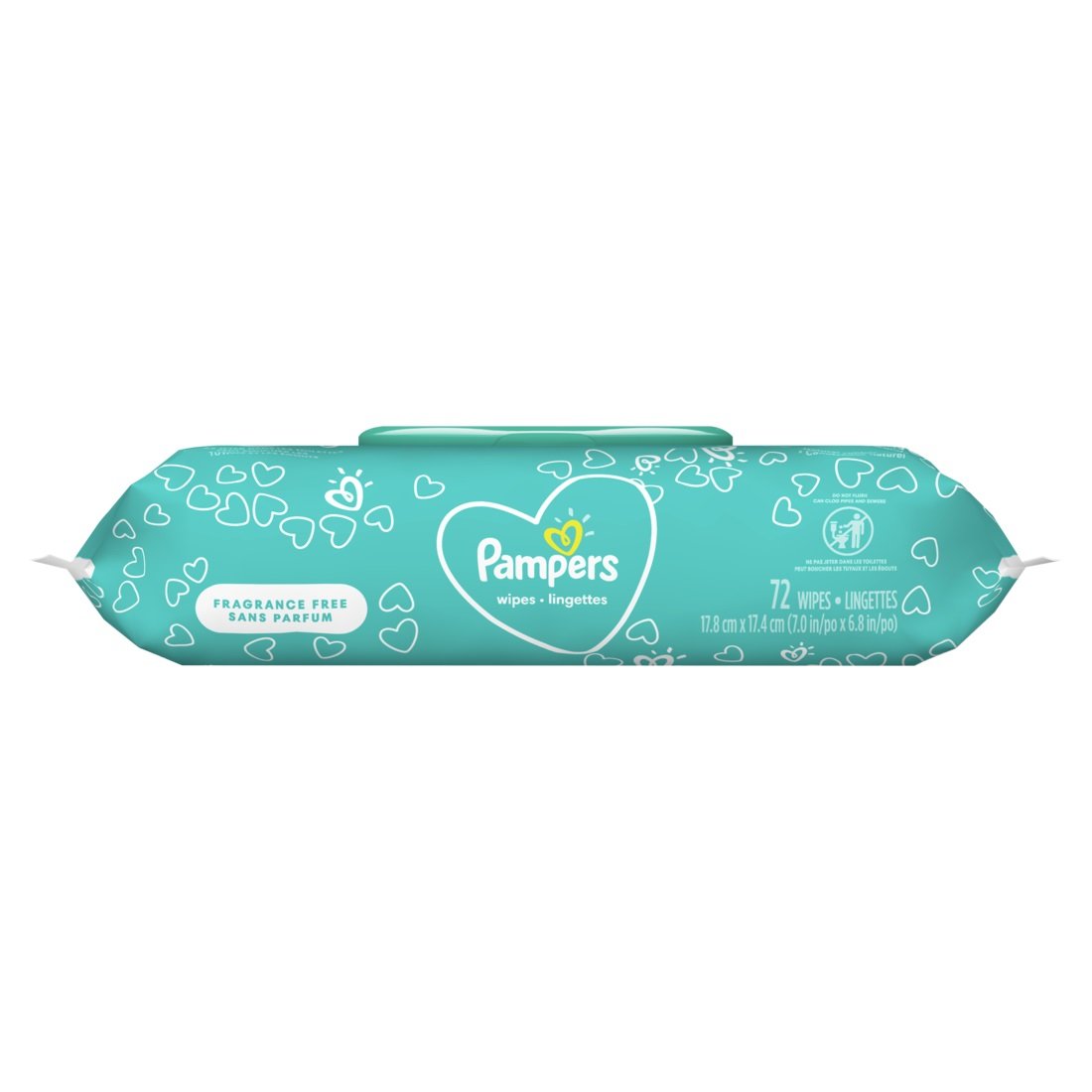 Wipes Pop-Top Pampers Fragrance Free 72Ct - Case of 8