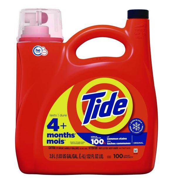 HE Compatible Liquid Laundry Detergent, Original Scent, 132 Oz, 100 Loads - Case of 4